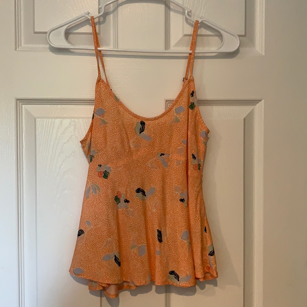 Orange cami with flowers